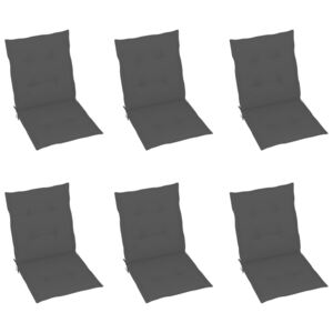 Perne scaun de grădină, 6 buc., negru, 100 x 50 x 4 cm
