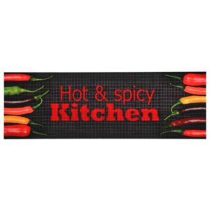 Covoraș bucătărie, imprimeu Hot & Spicy, 60x300 cm, lavabil