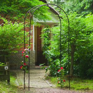 Nature Arcadă de grădină, negru, 100 x 37 x 230 cm, metal 6040803