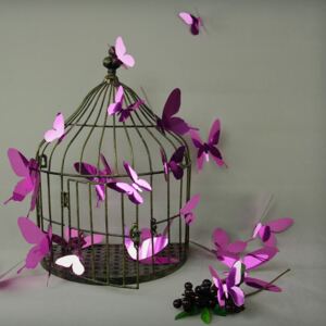 Set 12 autocolante 3D adezive Ambiance Butterflies, mov