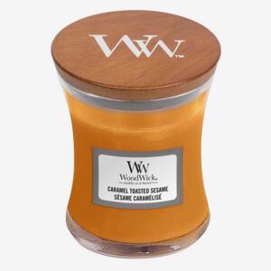 WoodWick parfumata lumanare Caramel Toasted Sesame vaza medie