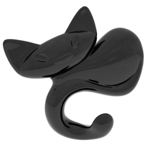 Cârlig cu ventuză Koziol Miaou, negru