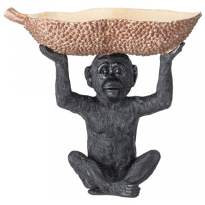 Statueta maimuta neagra 36x33x17 cm Deco Bloomingville