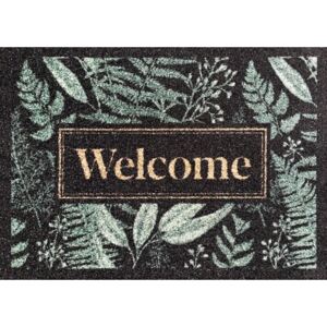 Covoras intrare Welcome Green Leaves 50x70 cm