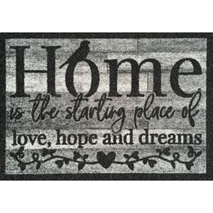 Covoras intrare Home Love Hope Dreams gri 50x70 cm