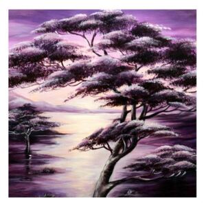 Tablou cu copac violet (Modern tablou, K011494K3030)