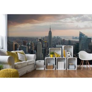 Fototapet - New York City Empire State Building Vliesová tapeta - 250x104 cm