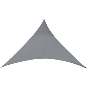 [en.casa]® Copertina parasolar impermeabila, 300 x 300 x 300 cm, poliester/poliuretan, triunghiulara, gri inchis