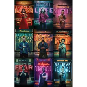 American Gods - Characters Poster, (61 x 91,5 cm)