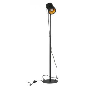 Lampadar negru ajustabil din metal 92-162 cm Bente Woood