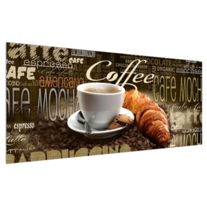 Tablou cu cafea și croissanți (Modern tablou, K014725K12050)