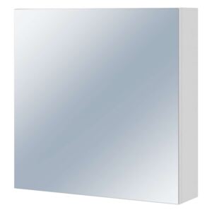 Dulap baie oglinda Colour, cu o usa, suspendat, alb, asamblat, 60x15x60 cm
