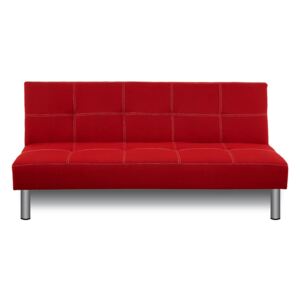 Canapea extensibilă Elena cu husă textilă roșie
