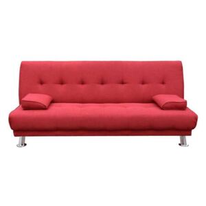 Canapea extensibilă Nicoleta cu husă textilă roșie