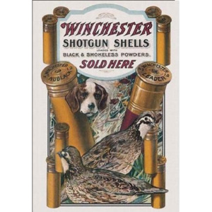 WIN - dog & quail Placă metalică, (28 x 41 cm)