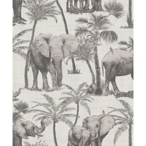 Arthouse Tapet - Elephant Grove Elephant Grove Charcoal
