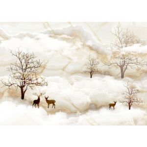 Fototapet Abstract Peisaj Alb Autocolant perete 200x300 cm