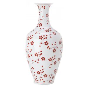 Vaza alba/rosie din portelan 90 cm Japanese Pols Potten