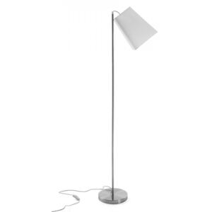 Lampadar alb/argintiu din textil si metal 136,1 cm Adair Versa Home