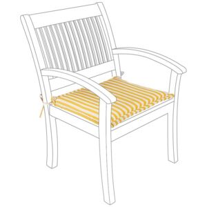 Perna pentru scaun din textil galben 77 cm x 51 cm x 4 h