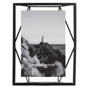 Rama foto neagra/transparenta din metal si sticla pentru perete 16x21 cm Nuri LifeStyle Home Collection