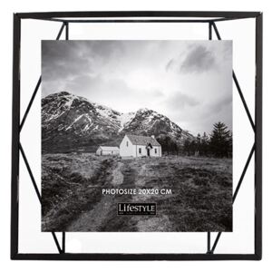 Rama foto neagra/transparenta din metal si sticla pentru perete 25x26 cm Nuri LifeStyle Home Collection
