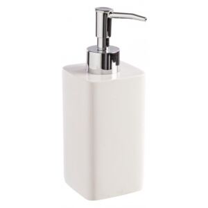 Dispenser sapun lichid alb din polirasina 6,5x18 cm Easy Bizzotto