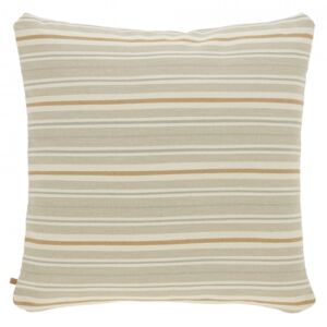 Fata de perna maro din textil 60x60 cm Sydelle Stripes Kave Home