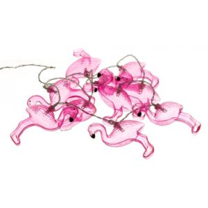 Decoratiune luminoasa roz din PVC Flamingos Unimasa