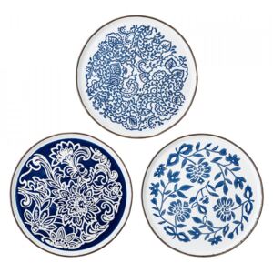 Set 3 farfurii albastre din ceramica Molly Bloomingville