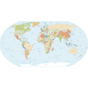 Sticker Harta Lumii - Glob