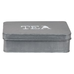 Cutie cu capac gri antic din metal pentru ceaiuri Alana Tea LABEL51