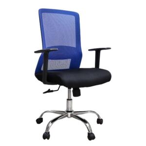 Scaun de birou ergonomic EASY, mesh, negru albastru