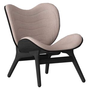 Scaun lounge roz prafuit/negru din poliester si lemn A Conversation Piece Umage