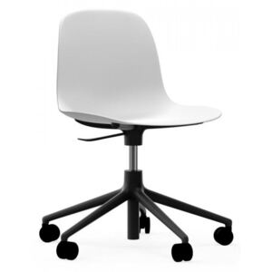 Scaun birou ajustabil rotativ negru/alb din polipropilena Form Normann Copenhagen