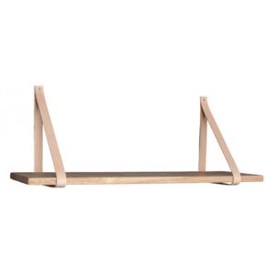 Raft maro din lemn din arbore de cauciuc 80 cm Forno House Nordic
