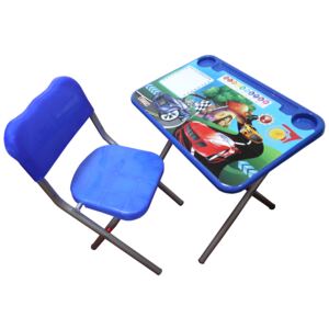 Masuta cu scaunel pliabile pentru copii culoare albastru