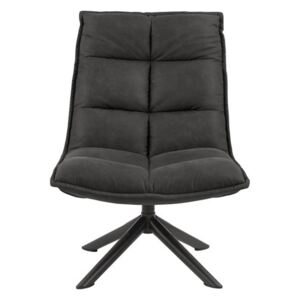 Scaun lounge gri antracit/negru din textil si metal Storm Actona Company