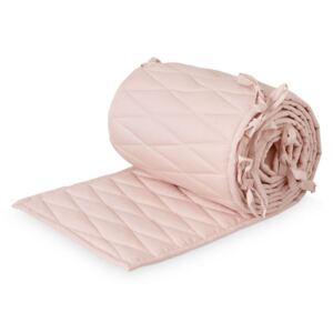 Protectie roz din bumbac pentru patut 30x365 cm Harlequin Bumper Blossom Cam Cam