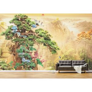 Tapet Premium Canvas - Abstract zidul chinezesc