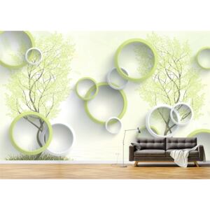 Tapet Premium Canvas - Abstract pomi si cercuri