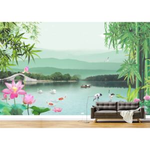 Tapet Premium Canvas - Flora si fauna din parc