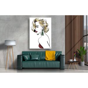 Tablou Canvas - Abstract femeie cu cercei