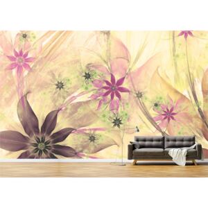 Tapet Premium Canvas - Flori abstracte