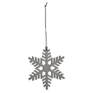 Decoratiune suspendabila gri argintiu din placaj Snowflake Nordal