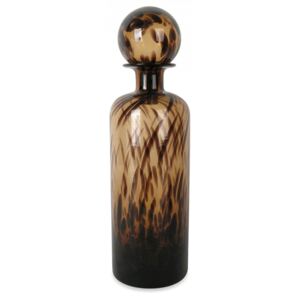 Vaza maro chihlimbar din sticla 41 cm Bottle Leopard Opjet Paris