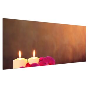 Tablou relaxant cu lumănâri și orhidee (Modern tablou, K011120K12050)