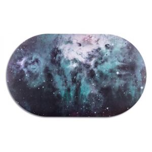 Protectie masa ovala multicolora din polipropilena si pluta 30x50 cm Nebulosa Cosmic Diner Seletti