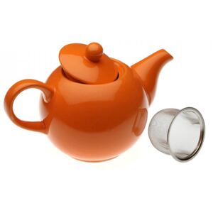 Ceainic portocaliu din ceramica 11x23 cm Tetera Versa Home