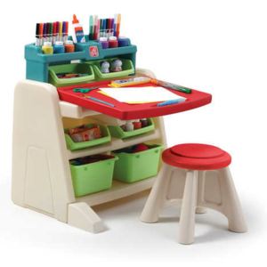 Birou de arta pentru copii Flip & Doodlle Easel Desk